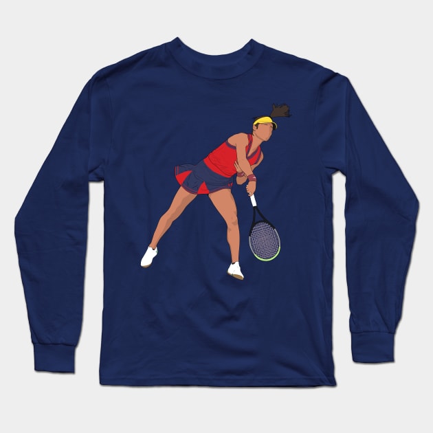 Emma Raducanu Tennis Player Long Sleeve T-Shirt by Hevding